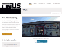 Tablet Screenshot of linusalarmcorp.com